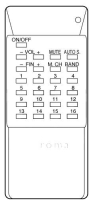 AUDIOSONIC KT8137 Mando a distancia de repuesto